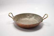 SEE WEAR Vintage Hammered Copper Two Double Handled Pan Havard France picture