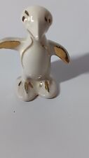 Vintage White and Gold Figurine Halequinn Penguin picture