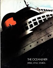 1980 NYC Ocean Liner Exhibit Catalogue with 4page Normandie cutaway, many photos picture