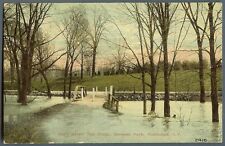 Rochester NY ~ Red Creek Genesee Park high water ~ postcard c1910 picture