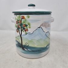 Vietri Italian Pottery Small Canister Cookie Jar Mase In Italy picture