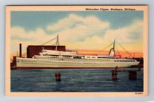 Muskegon MI-Michigan, Milwaukee Clipper, Antique, Vintage Souvenir Postcard picture