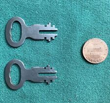 Antique Pair Split Double Bit Padlock Keys picture