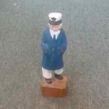 Vintage Wood Carved Sea Boat Captain Sailor Fisherman Figure 10