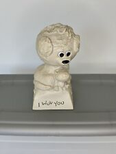 Vintage Retro American Greetings Corp. I WUV YOU Dog & Cat Resin Novelty Figure picture