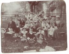 c1895 Identified Wealthy Family Picnic Photo White Bear Lake MN Haas Bros Photo picture