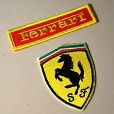 FERRARI FORMULA ONE RACING Ferrari S.p.A. Cavallino Rampante iron-on 2-PATCH SET picture