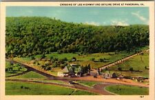 Panorama VA-Virginia, Aerial Crossing Lee Highway, Vintage Postcard picture
