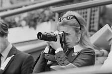 British royal Princess Anne, Prince Royal, taking a photograph at t - Old Photo picture