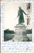Boston Massachusetts William Prescott Statue Bunker Hill Vintage c 1907 Postcard picture