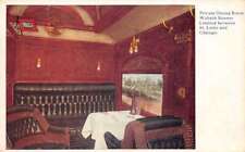 Wabash Railroad Banner Limited Private Dining Room Train Interior PC AA59687 picture