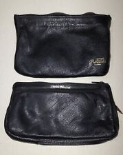 Vintage Pipe Tobacco Pouches Leather Zipper Close Peterson's Charles Fairmorn picture