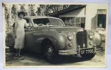 Vintage B & W  Car with Automobile Association of Singapore Emblem picture