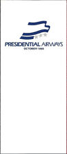 Presidential Airways system timetable 10/85 [0123] Buy 4+ save 25% picture