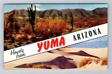 Yuma AZ-Arizona, General Banner Greetings, Antique, Vintage Souvenir Postcard picture