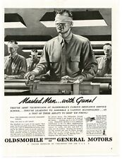 1943 Oldsmobile Blindfolded Army Technicians Assemble Cannon art WWII Print Ad picture