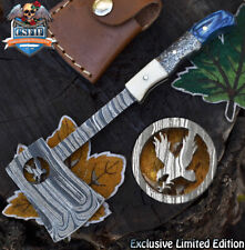 CSFIF Custom Forged Clever Chopper Axe Knife Twist Damascus Mixed Material Gift picture