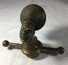 1925 F. Bazin Signed Bronze Rare Hood Ornament of African Princess Nobosodrou picture