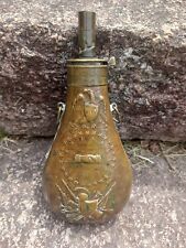 Early Antique N.P. Ames 1838 U.S. Military Powder Flask Pre Civil War Era. picture