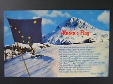Alaska's State Flag Poem Vintage Color Chrome Postcard 1960s picture