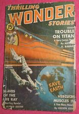 Antique Feb. 1941 Thrilling Wonder Stories Pulp Fiction Comic Book, Vol. XIX, #2 picture