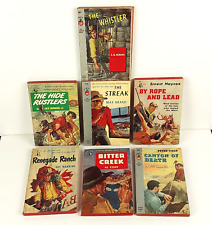 Vintage 1950's 7-pc Western Americana Pocket Books Paperback Book Lot picture