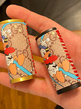 Gucci Gold Lighter Case GG Print Red Stitch And GG beigh & brown Donald Duck New picture
