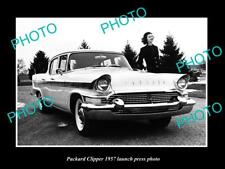 OLD 8x6 HISTORIC PHOTO OF 1957 PACKARD CLIPPER LAUNCH PRESS PHOTO picture