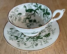 English Coalport Green Cairo Tea Cup & Saucer............... Expedited Shipping picture