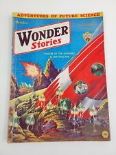 Wonder Stories Pulp Magazine October 1932 Paul Stahr Sci-Fi Alien Cover picture