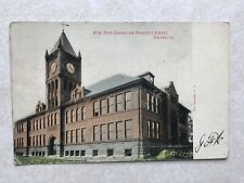 L587 Postcard Galena IL Illinois New High School on Prospect Street picture