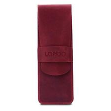 Londo Genuine Leather Pen and Pencil Case with Tuck in Flap (Red) picture