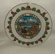 Stokes Trading Co. Oklahoma State Collector Plate Cherokee Indian Graphics Gold picture