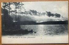 Postcard Moonlight on Fourth Lake Adirondack Mountains picture