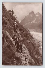 Chamonix France Resort Area Scenic European Mountain Landscape Sepia BW Postcard picture