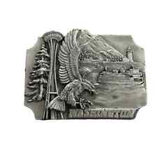 Vintage 1988 Washington Siskiyou Belt Buckle P35 Made In the USA picture