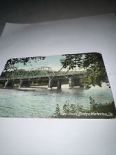 San Souci Bridge Waterloo IOWA 1909 Posted River Scenic picture