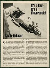 Biautogo 1913 James Booth Motorcycle Car Specs Vintage Pictorial Article 1981 picture