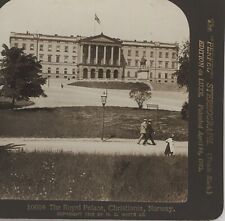 The Royal Palace Christiania Norway HC White Stereoview 1902 picture