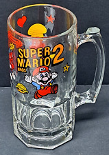 Large 1989 glass beer mug Nintendo Super Mario Bros. 2 pre-owned picture