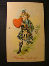 Scottish Girl, Valentine Greetings postcard picture