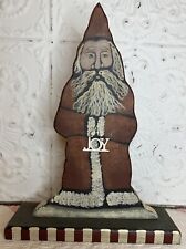 Vintage Primitive Wooden 13” Santa Claus  Kathy Graybill  Primitives By Kathy picture
