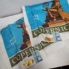 2 Nicolaus Copernicus 100% Pure Linen Vintage Tea Towels Made In Poland 16”x 27” picture