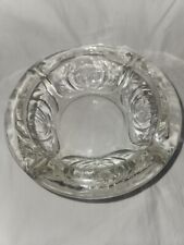 VINTAGE Round with Roses ASHTRAY GLASS CIGARETTE picture