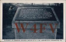 1948 Appomattox,VA Monument on Surrender Grounds-Erected by R.E. Lee. Chapter U. picture