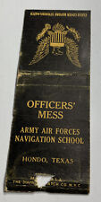 US Army Air Forces Navigation school  Matchbook Cover Military Hondo Texas picture