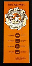 1970s Fremont Ohio OH Portage Trail Park Camping Canoeing VTG Travel Brochure picture
