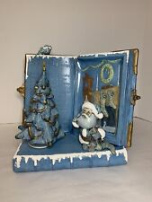 Vintage 70s G Sharpe Night Before Christmas Ceramic Music Book Hand Painted RARE picture