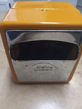 Rare VTG 1970’s Gold/ Mustard Metal Dairy Queen Napkin Dispenser With Napkins picture