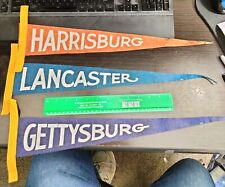 3 vintage Pennsylvania PA pennants Gettysburg Lancaster Harrisburg lot picture